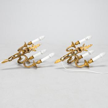 Väggappliquer, ett par, Louis XVI-stil, 1800-talets slut.