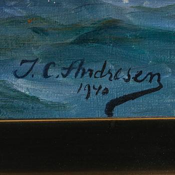 JENS CHRISTIAN ANDRESEN, oil on canvas, signed and dated 1940.
