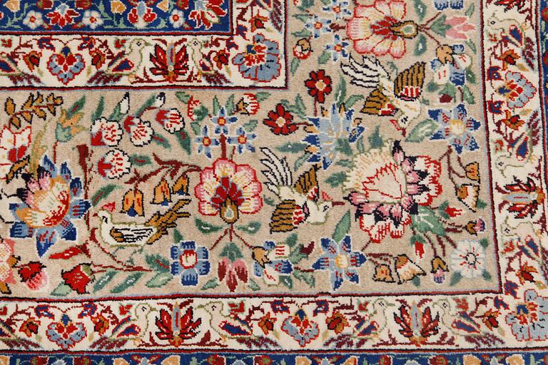 A carpet Yazd, c. 394 x 299 cm.