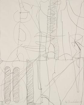 John Chamberlain, pencil on paper, signed.