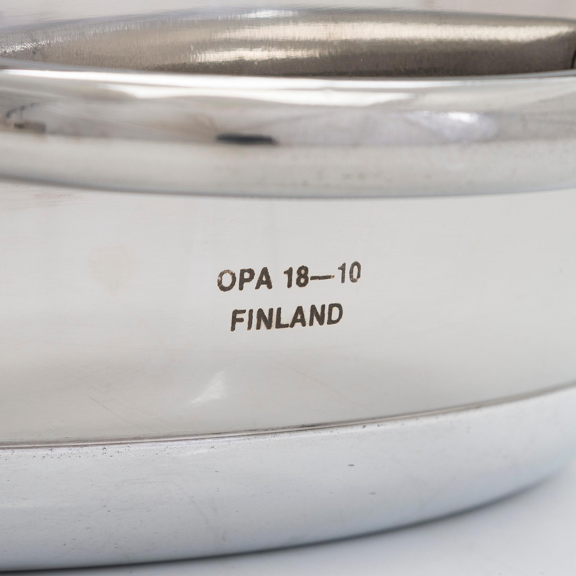 Timo Sarpaneva, three pans manufacturer OPa Ltd. 1970s.