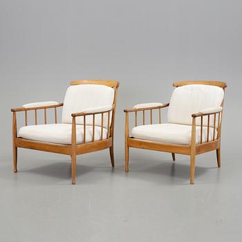 FÅTÖLJER, ett par, "Skrindan", Kerstin Hörlin-Holmqvist.