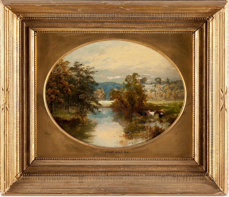 GEORGE VICAT COLE, oil on canvas, signed and dated 1874.