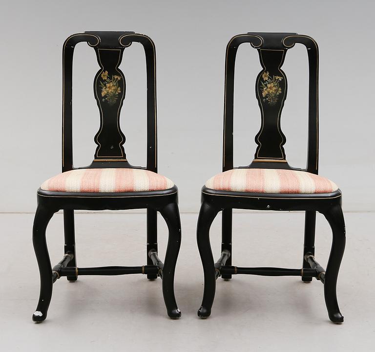 STOLAR, 1 par, senbarock, 1700-tal.