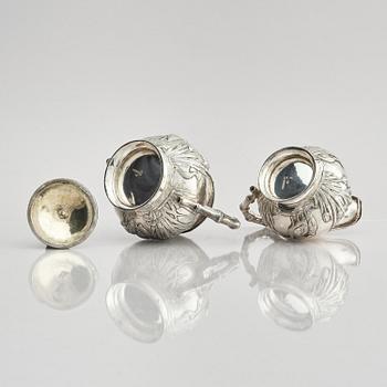 A fine Chinese Export silver tea and coffee service, Sing Fat, early 20th century.