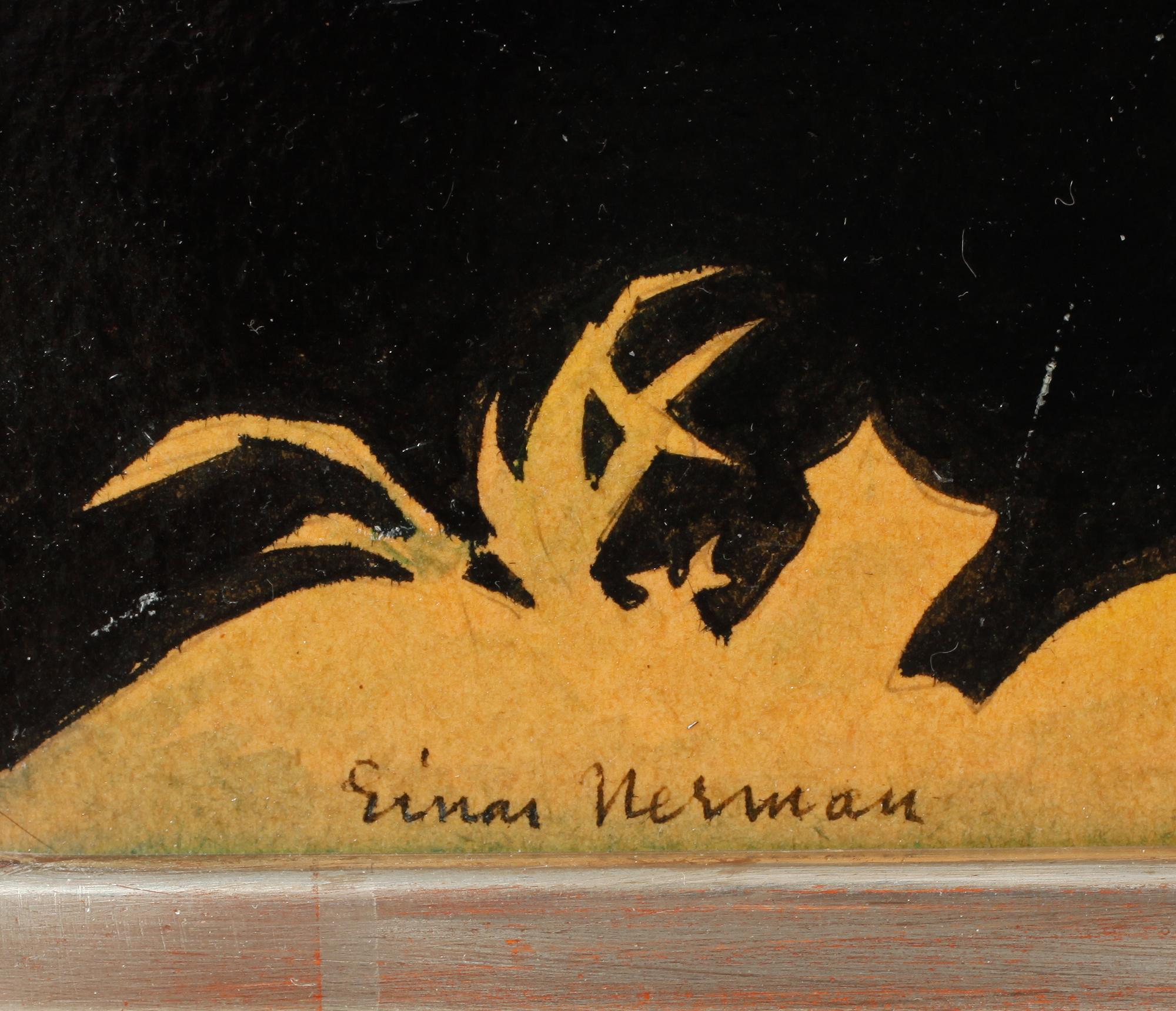 EINAR NERMAN, blandteknik, signerad.