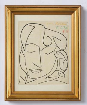 Françoise Gilot, Woman with closed eyes.