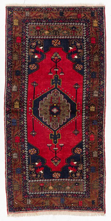 Rug, oriental Kashgai, approx. 222 x 110 cm.