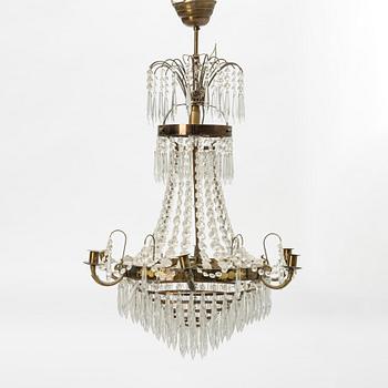An Empire style chandelier, mid 20th Century.