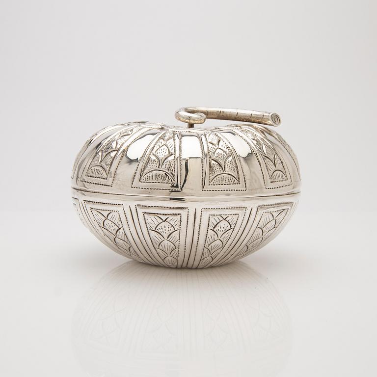 Ask med lock, sterling silver, Mexiko.