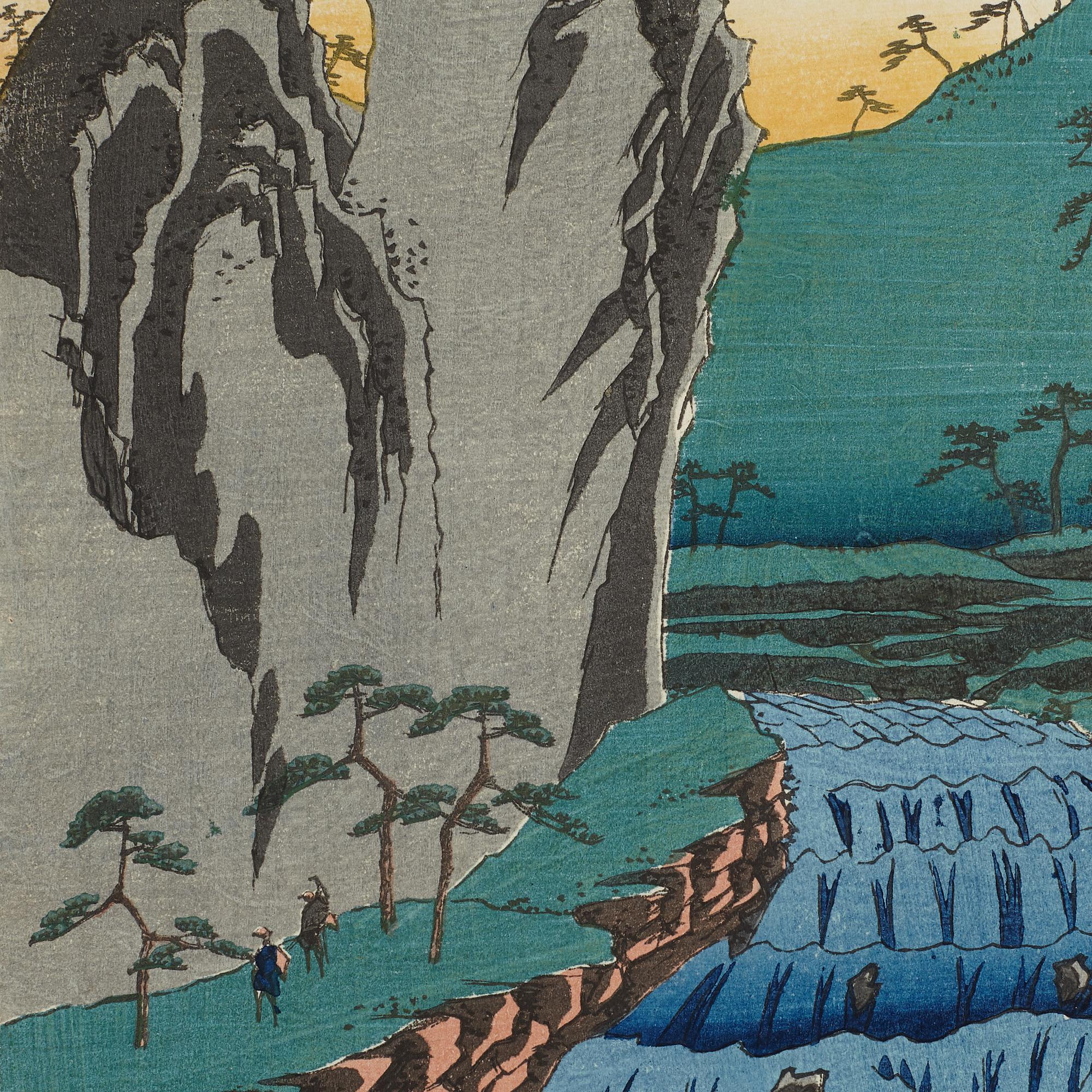 UTAGAWA HIROSHIGE (1797-1858), efter, färgträsnitt. Japan, "Gokei", tidigt 1900-tal.
