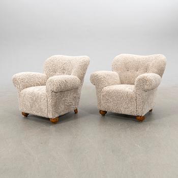 Armchairs, a pair, Swedish Modern, 1940s.