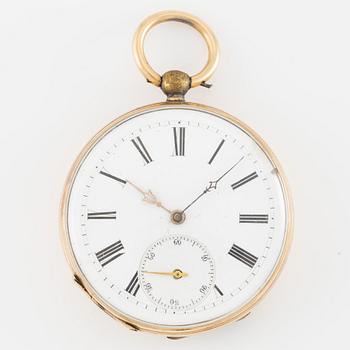 Pocket watch 14K gold, 45.5 mm.