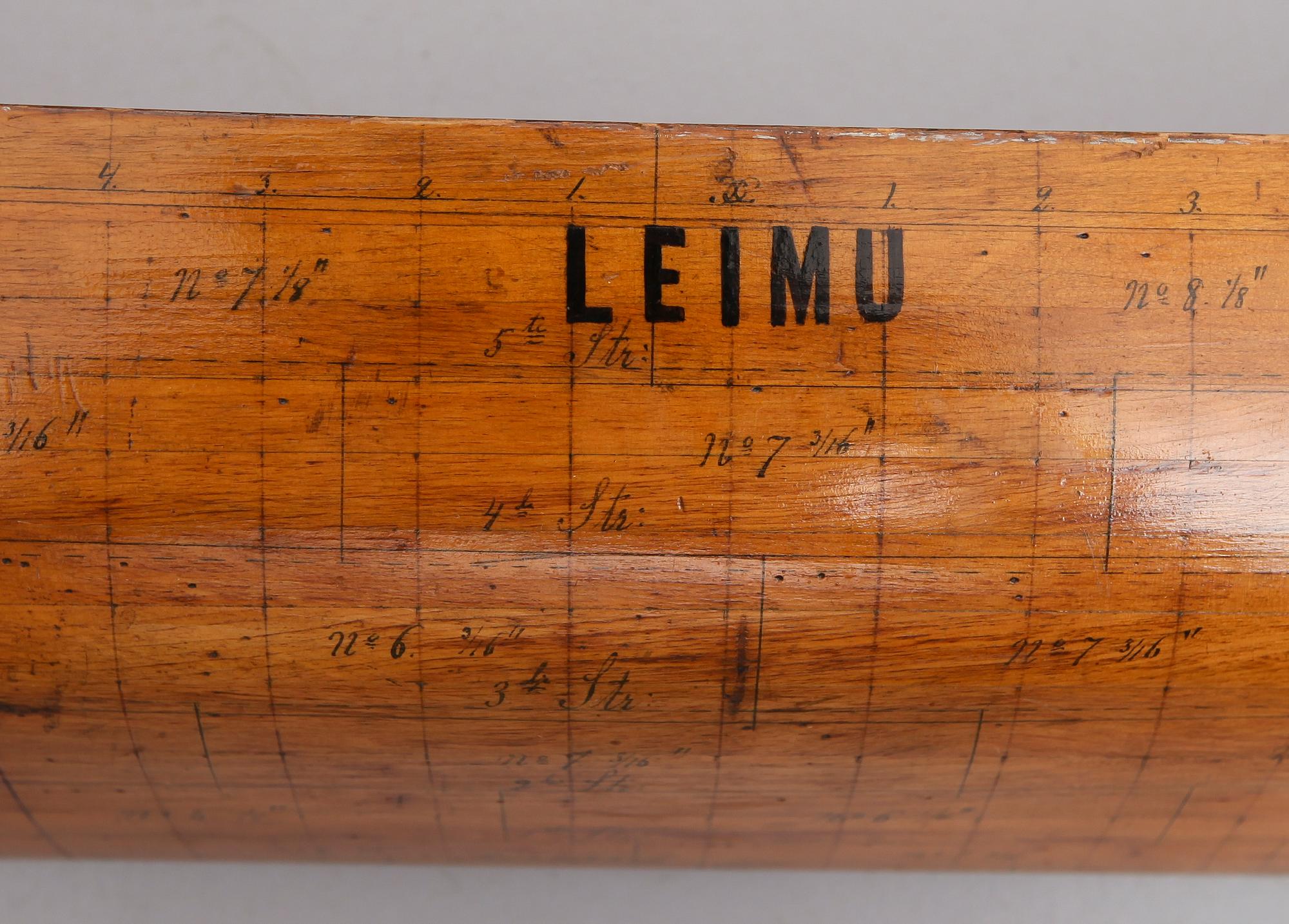 BÅTMODELL, trä, "Leimu", Motala Mekaniska Verkstad 1873.