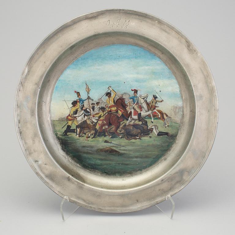 TENNFAT, 3 st. Otydliga stämplar, troligen Tyskland, 1700-tal/1800-talets början.