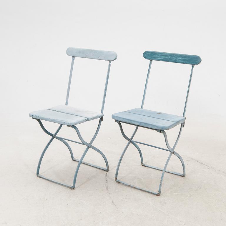 A three pcs cast iron garden suit first half of the 20th century.