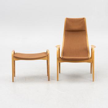 Yngve Ekström, a 'Lamino' easy chair and a foot stool, Swedese.