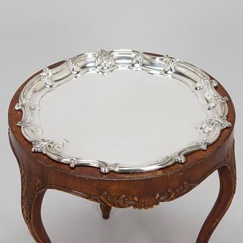 Brickbord, sterlingsilver och mahognyfaner, Mappin & Webb, London 1912, stommen av Paul Boman.