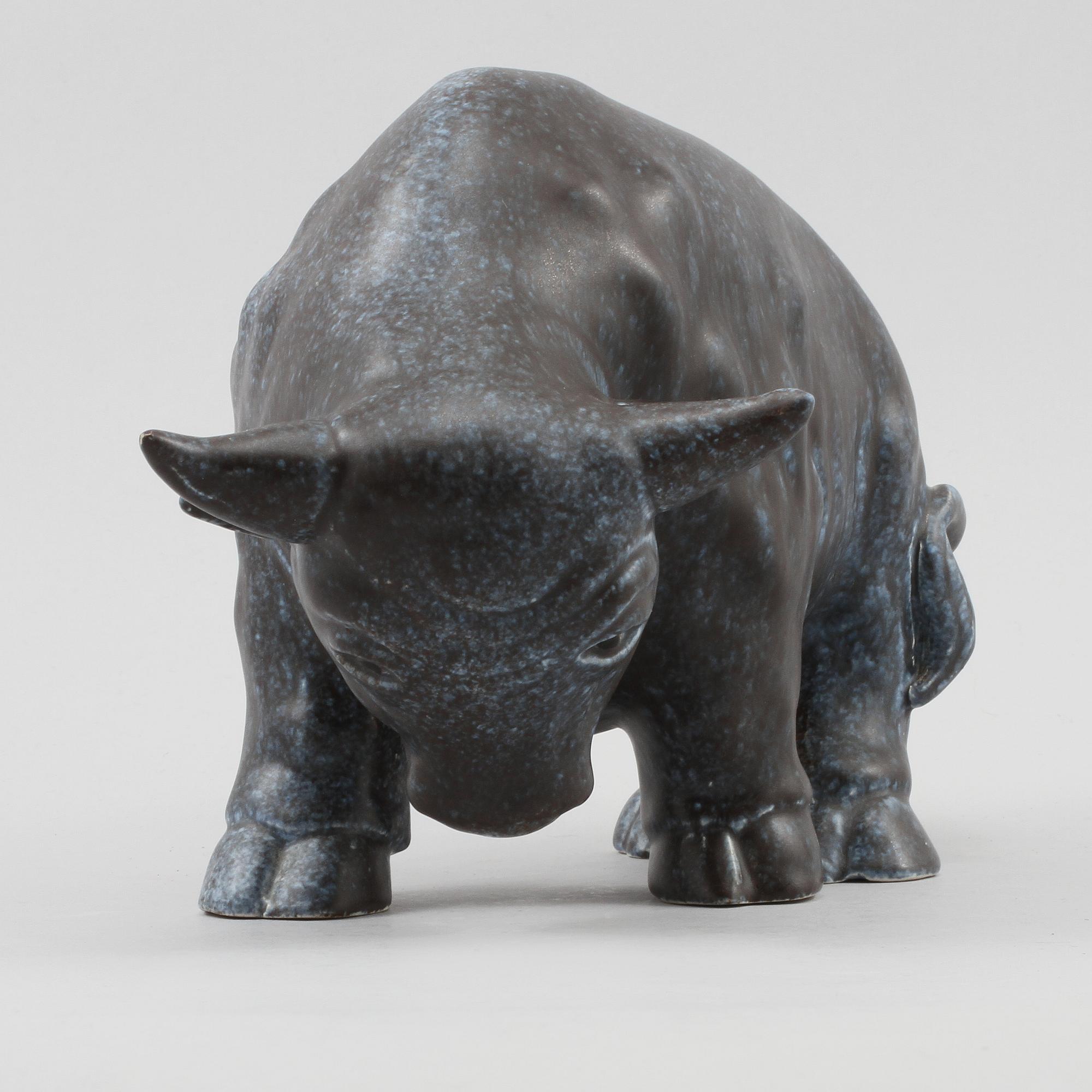 FIGURIN, stengods, Folke Jernberg, 1900-talets mitt, signerad.