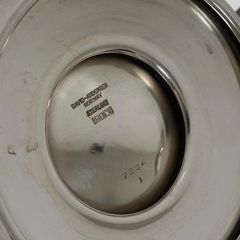 Kaffeservis, tre delar, sterling silver, design Harry Sørby, firma David Andersen, Norge.