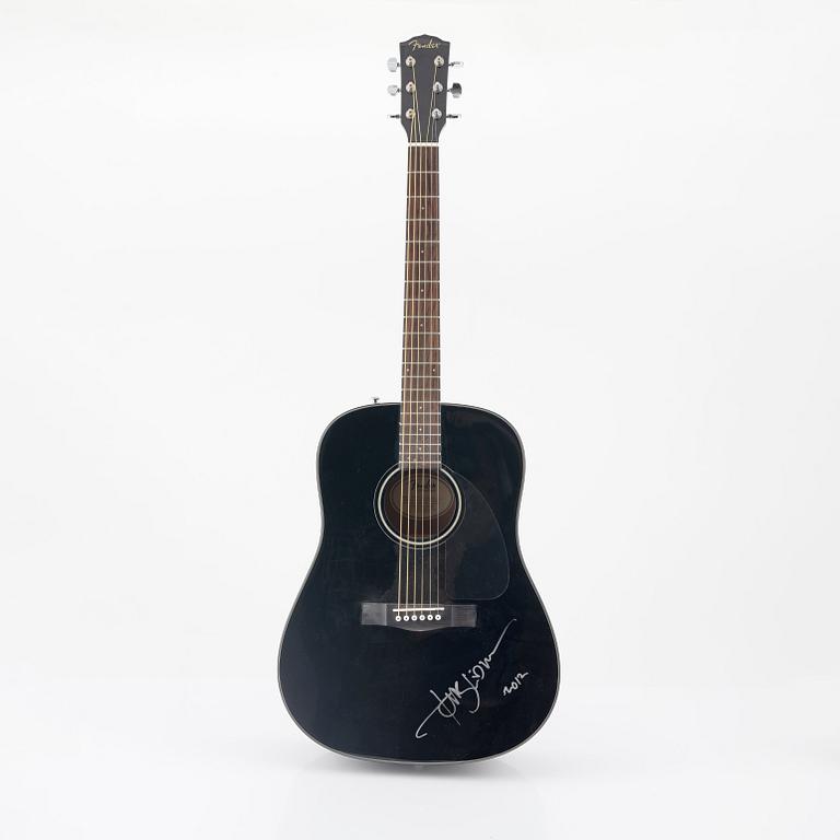 Fender "CD-60", akustisk gitarr, signerad av Tomas Ledin, 2000-tal.