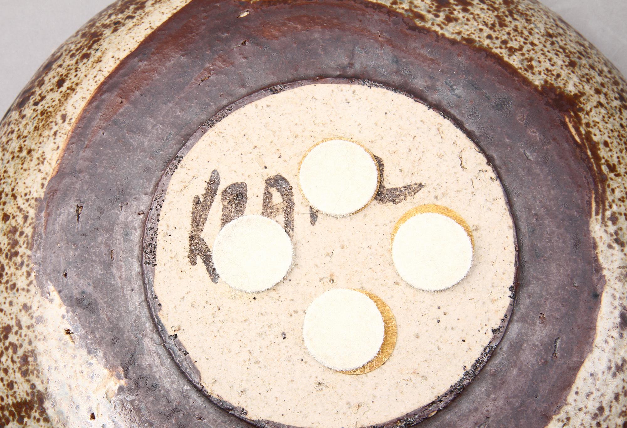 SKÅLFAT, stengods, Ulla och Gustav Kraitz, Fogdarp, Förslövsholm, 1900-talets andra hälft.