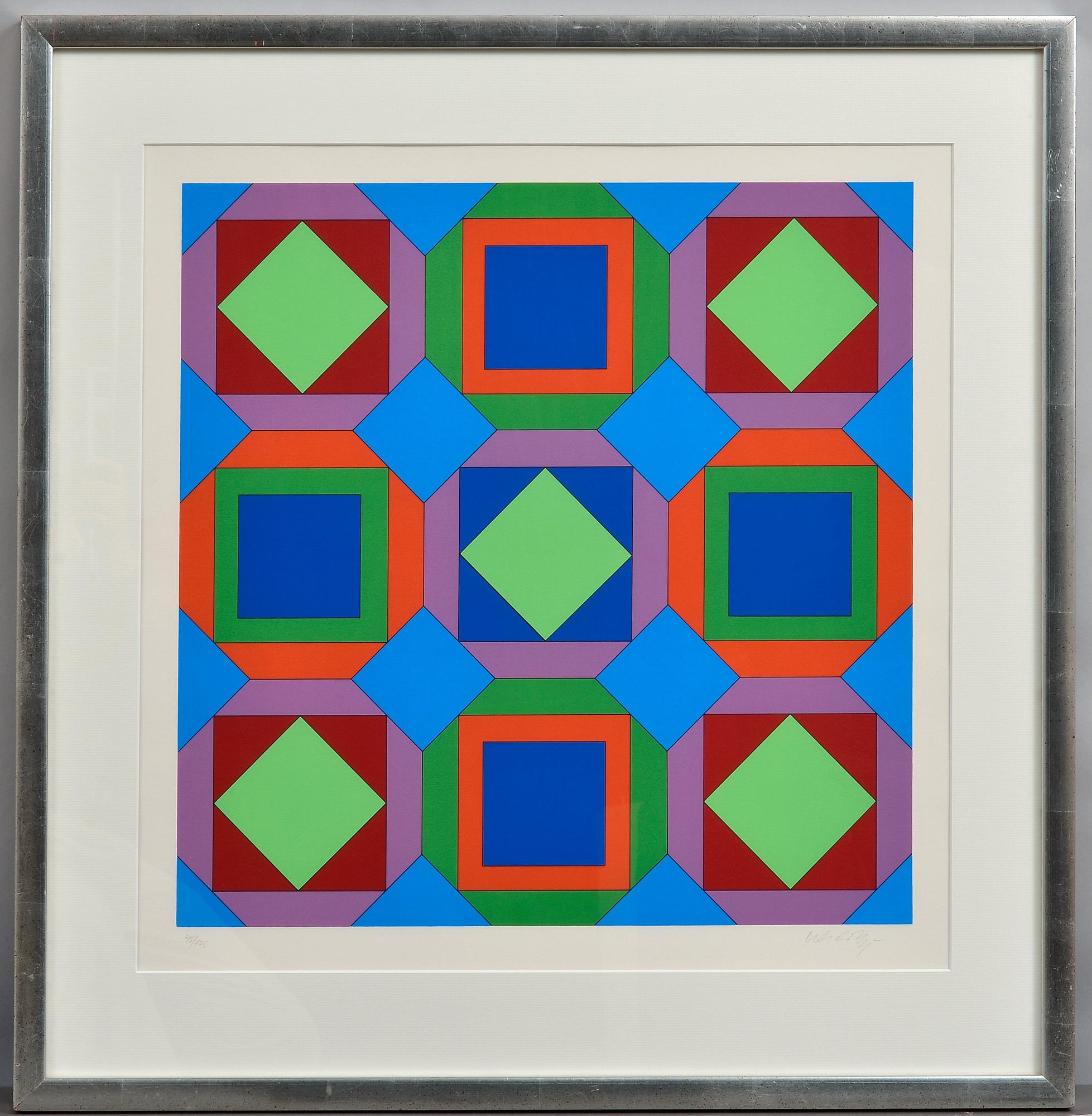 Victor Vasarely, "SANS TITRE".