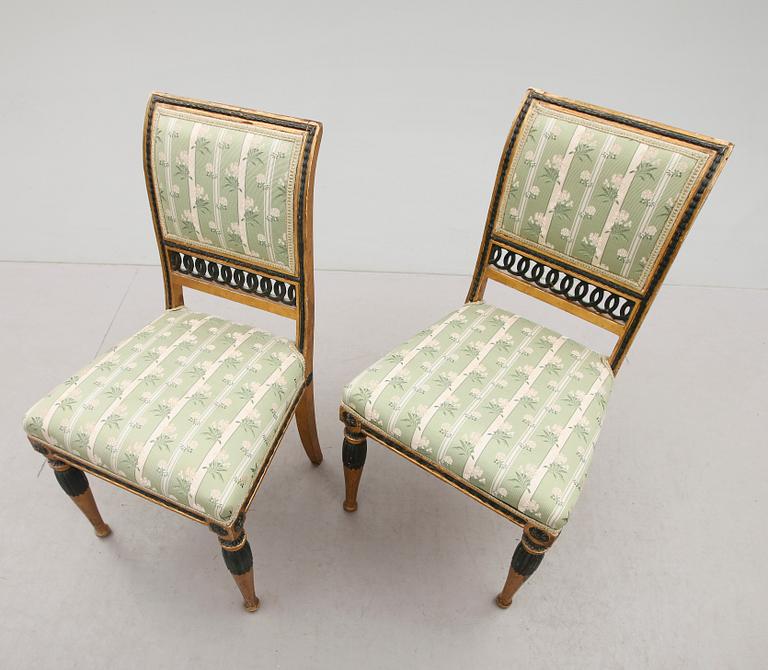 STOLAR, 1 par, sengustavianska, omkring år 1800.