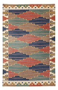 211. Märta Måås-Fjetterström, A CARPET, "Blå heden", flat weave, ca 273,5 x 181,5 cm, signed AB MMF.