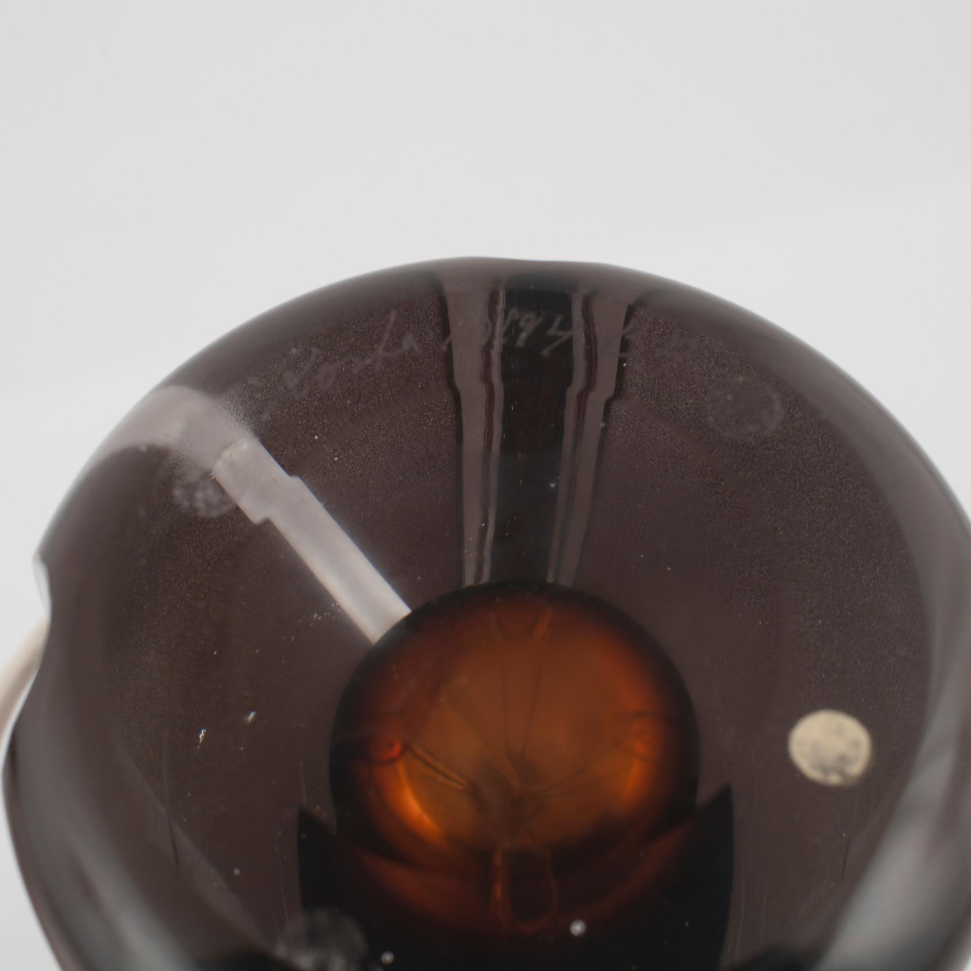 A pair glass Kosta table lamps, second half 1900's.