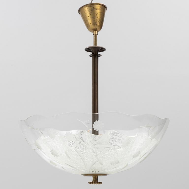 A ceiling lamp, Swedish Modern, second quarter of the 20th century.