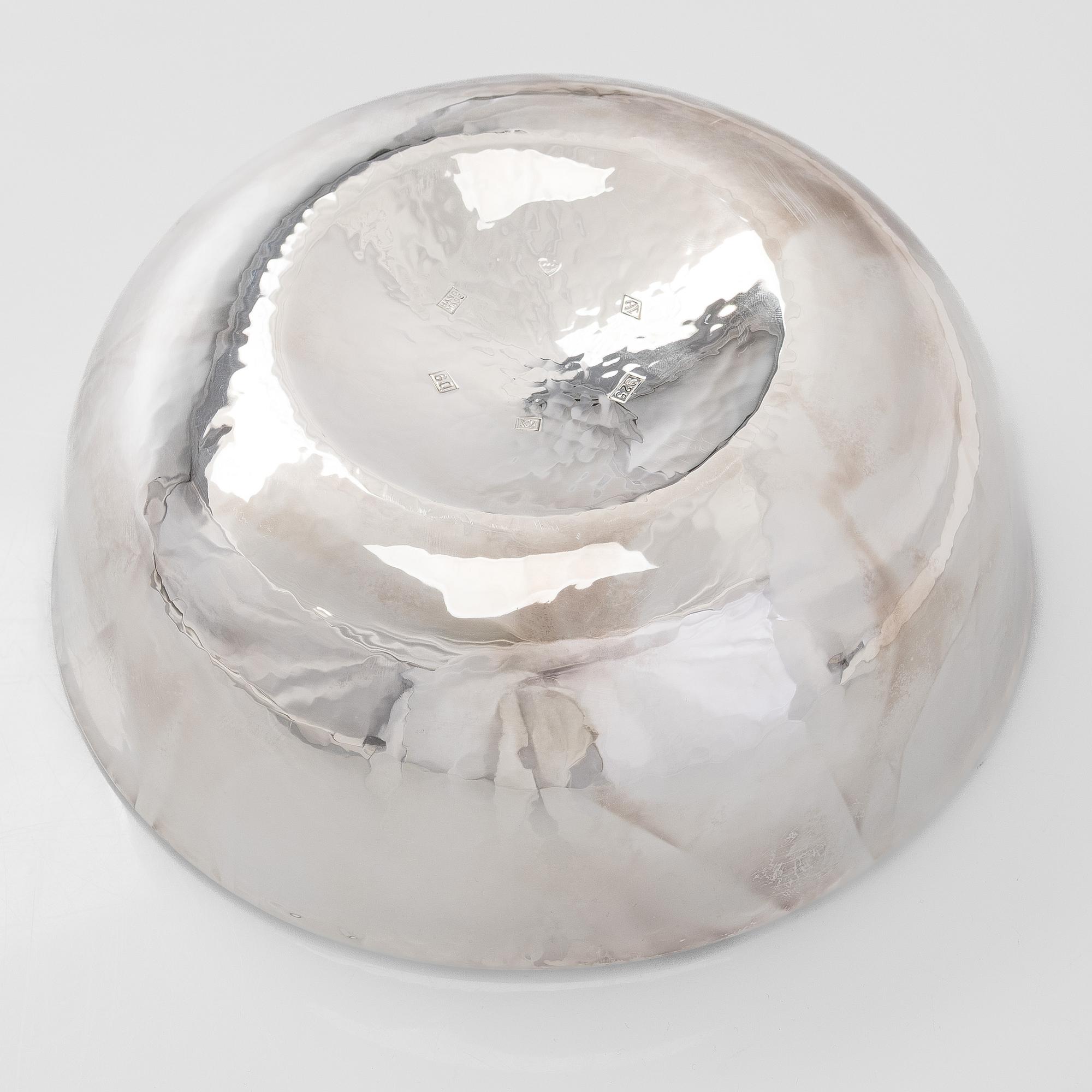 A sterling silver and enamel bowl, maker's mark of A. Tillander, Turku 2005.