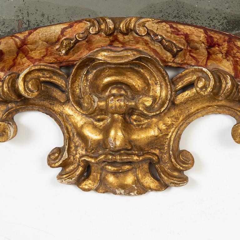 A Baroque mirror, Italy, first half of the 18th Century.