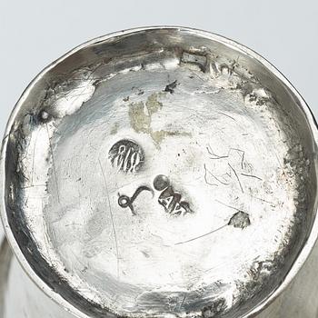 A Swedish silver Baroque beaker, mark of Anders Wibeck, Borås, 1728.