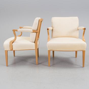 A pair of Josef Frank 969 armchairs, Svenskt Tenn.