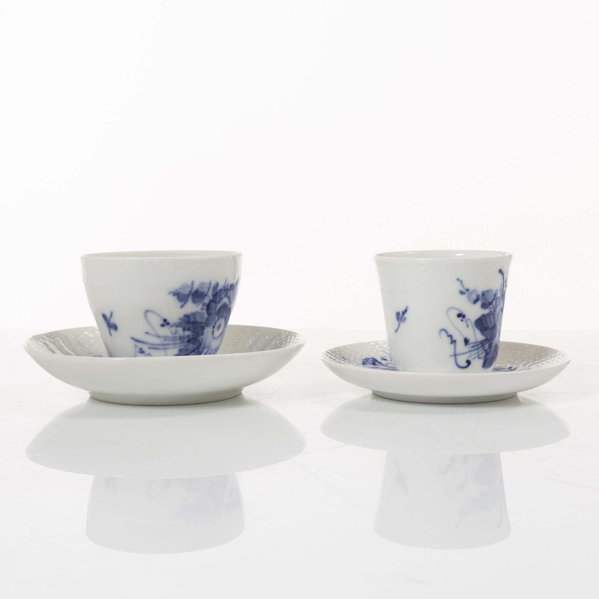 A 53-piece 'Blå Blomst' porcelain coffee service, Royal Copenhagen, Denmark.