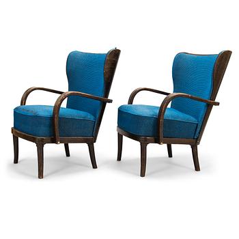 WERNER WEST, A pair of 1930s armchairs for Wilh. Schaumannin Vaneritehdas Oy, Jyväskylä.