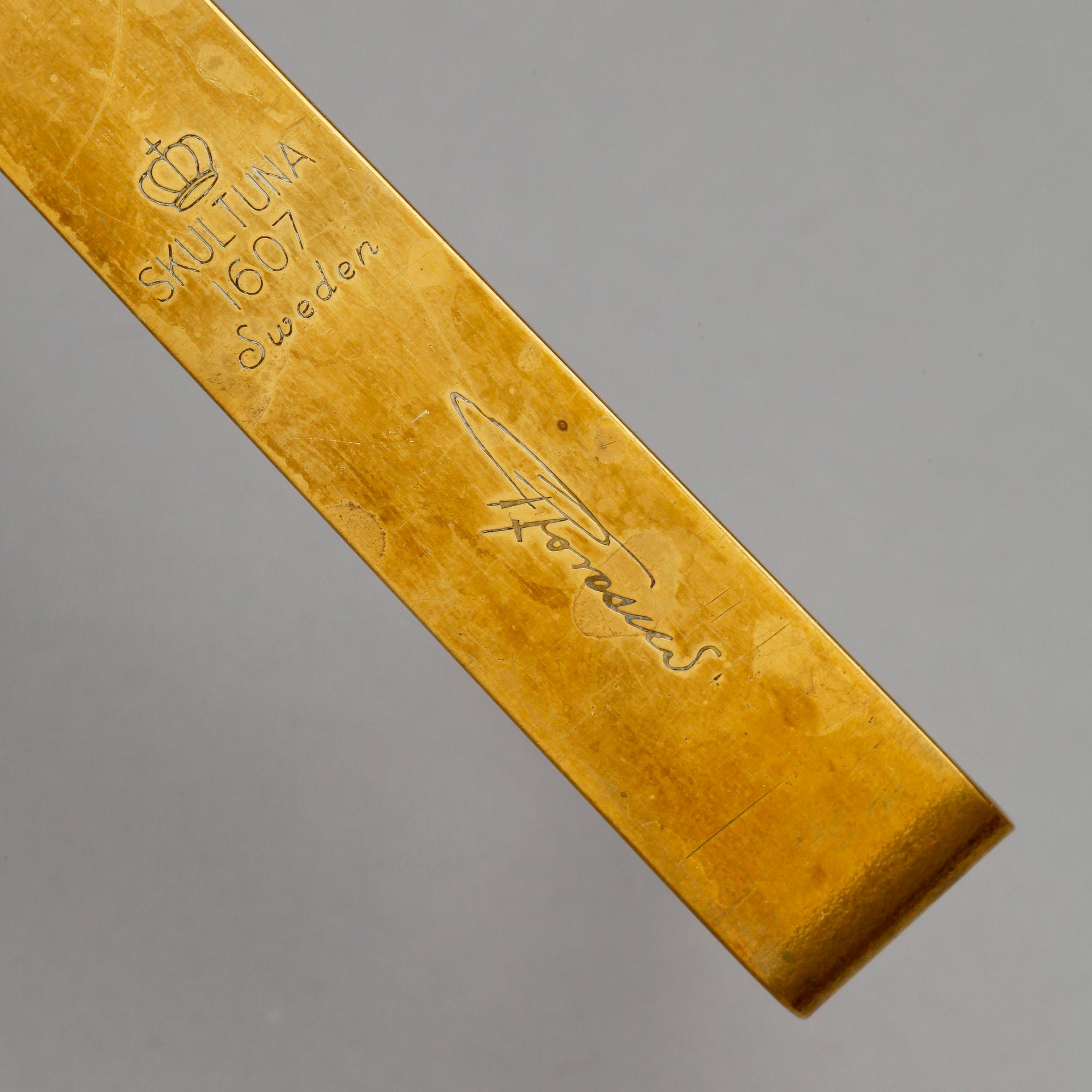 VÄGGLJUSSTAKAR, 4 st, mässing, "Pendel", Pierre Forsell, Skultuna, samt Arthur Pe, Kolbäck, 1900-talets andra hälft.