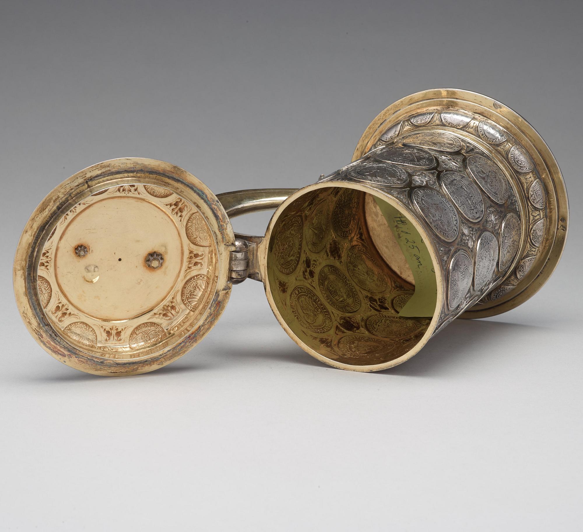 Andreas Haidt, dryckeskanna, silver, Danzig (verksam 1689-1699). Barock.
