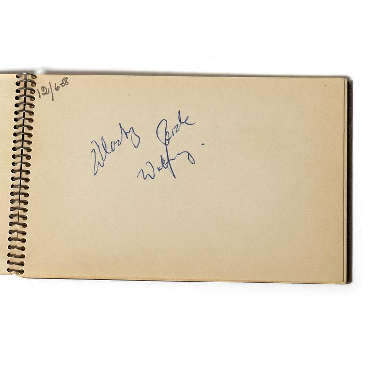Autograph collection, Brazil’s national football team, 1958 World Cup, two notebooks.