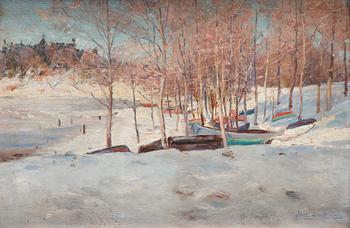 326. Axel Lindman, Winter landscape.