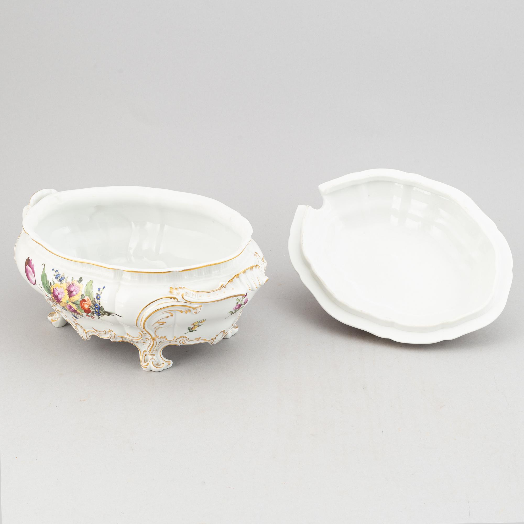 A rococo style dining service, 68 pcs, from Nymphenburg, Germany.
