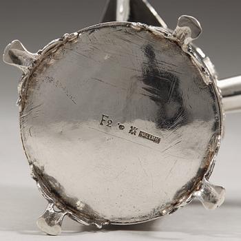 A Swedish 18th century silver milk-jug, mark of Stephan Halling, Örebro 1788.