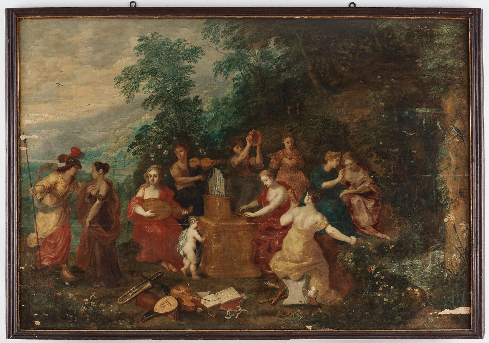Hendrick van Balen och Jan Brueghel den äldre, tillskriven. Minerva besöker de nio muserna.