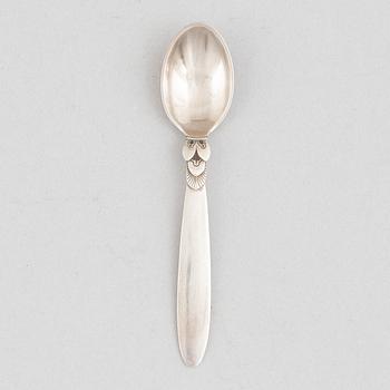 Gundorph Albertus, twelve sterling silver mocha-/coffee spoons in case,"Cactus", Georg Jensen 1933-44.
