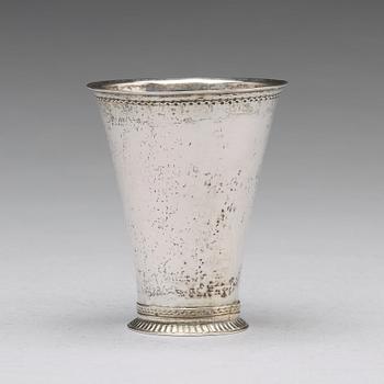 Petter Julin, bägare, silver, Köping 1754.