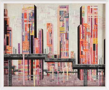 Ture Lidström · TURE LIDSTRÖM, blandteknik/collage, signerad