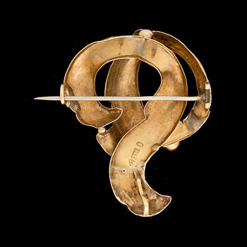 BROSCH, 18k guld, 1852. Vikt ca 7 g.