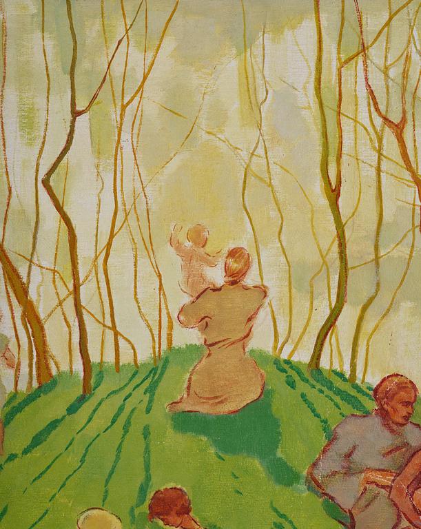 Lotte Laserstein, Fantasy landscape with people.