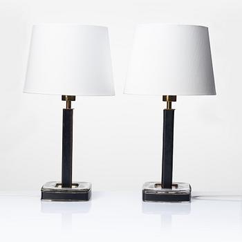 Uno Westerberg, a pair of table lamps, model '15773', Arvid Böhlmarks Lampfabrik, Sweden, 1960s-1970s.